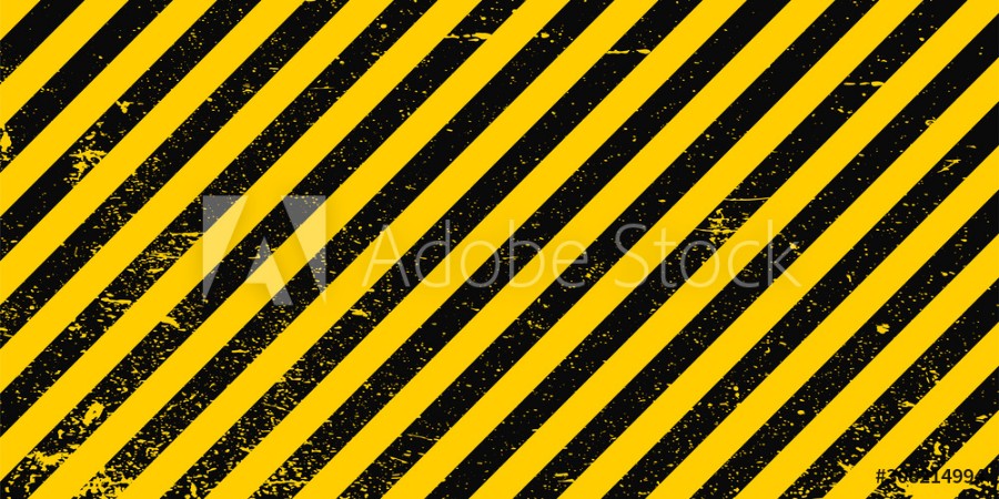 Bild på Industrial background warning frame grunge yellow black diagonal stripes vector grunge texture warn caution construction safety background